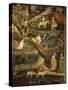 April or Aries with Ploughing with Oxen, Women in Garden and Rabbits in Forest-Venceslao-Stretched Canvas