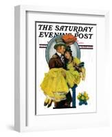 "April Shower," Saturday Evening Post Cover, April 23, 1927-Elbert Mcgran Jackson-Framed Giclee Print