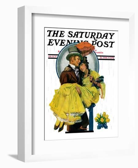 "April Shower," Saturday Evening Post Cover, April 23, 1927-Elbert Mcgran Jackson-Framed Giclee Print