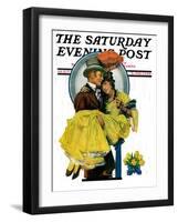 "April Shower," Saturday Evening Post Cover, April 23, 1927-Elbert Mcgran Jackson-Framed Giclee Print