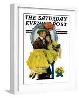 "April Shower," Saturday Evening Post Cover, April 23, 1927-Elbert Mcgran Jackson-Framed Giclee Print