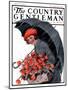 "April Showers and Basket of Flowers," Country Gentleman Cover, April 26, 1924-E. Troth-Mounted Giclee Print