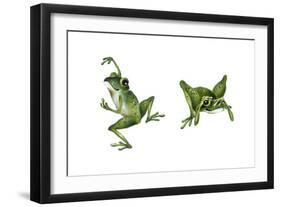 April Showers - Frogs-Peggy Harris-Framed Giclee Print