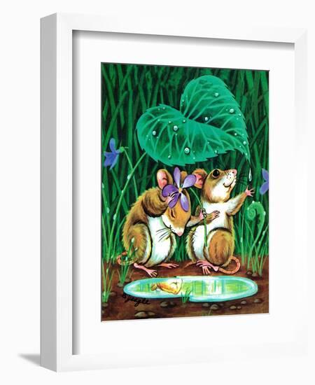 April Showers - Jack & Jill-Edith Osborn Corbett-Framed Giclee Print