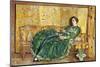 April: The Green Gown-Frederick Childe Hassam-Mounted Premium Giclee Print