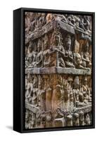 Apsara Carvings in the Leper King Terrace in Angkor Thom, Angkor, Cambodia-Michael Nolan-Framed Stretched Canvas