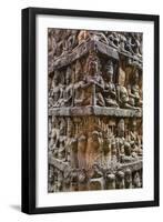 Apsara Carvings in the Leper King Terrace in Angkor Thom, Angkor, Cambodia-Michael Nolan-Framed Photographic Print