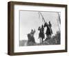 Apsaroke War Group, C.1905 (B/W Photo)-Edward Sheriff Curtis-Framed Giclee Print