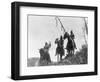 Apsaroke War Group, C.1905 (B/W Photo)-Edward Sheriff Curtis-Framed Giclee Print