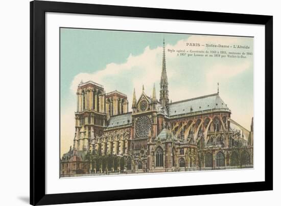 Apse of Notre Dame, Paris-null-Framed Premium Giclee Print