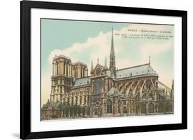 Apse of Notre Dame, Paris-null-Framed Premium Giclee Print