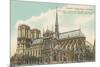 Apse of Notre Dame, Paris-null-Mounted Premium Giclee Print