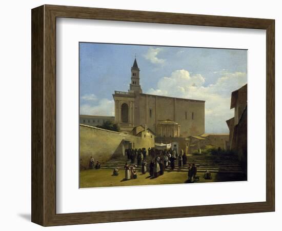 Apse of St John Lateran in Rome, Ca 1824-Guillaume Frederic Ronmy-Framed Giclee Print