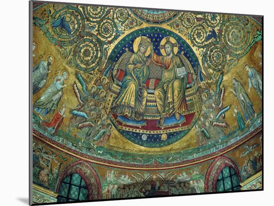 Apsidal Mosaic in Santa Maria Maggiore, Rome. Christ Crowning the Virgin-Hans Burgkmair-Mounted Giclee Print