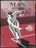 Dashing Man Plays a Difficult Tennis Shot-Apsley Apsley-Framed Stretched Canvas