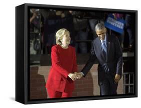 APTOPIX Campaign 2016 Obama Clinton-Pablo Martinez Monsivais-Framed Stretched Canvas