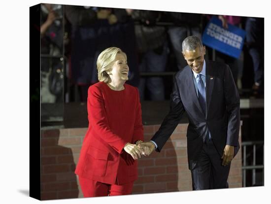 APTOPIX Campaign 2016 Obama Clinton-Pablo Martinez Monsivais-Stretched Canvas