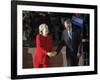 APTOPIX Campaign 2016 Obama Clinton-Pablo Martinez Monsivais-Framed Photographic Print