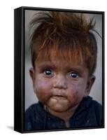 APTOPIX Pakistan Poverty Day-Anjum Naveed-Framed Stretched Canvas