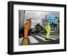 APTOPIX Venezuela Traffic Mimes-Ariana Cubillos-Framed Photographic Print