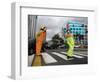 APTOPIX Venezuela Traffic Mimes-Ariana Cubillos-Framed Photographic Print