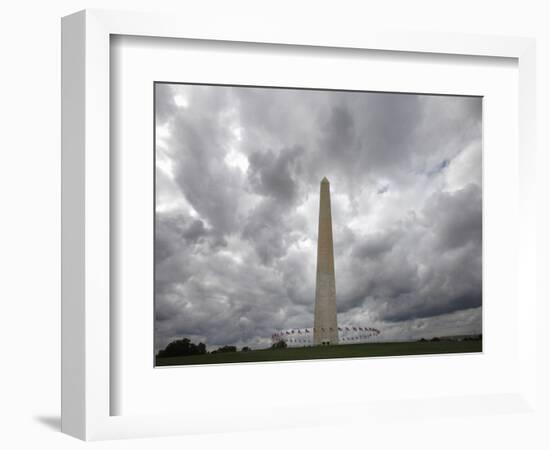 APTOPIX Washington Monument-Jacquelyn Martin-Framed Photographic Print