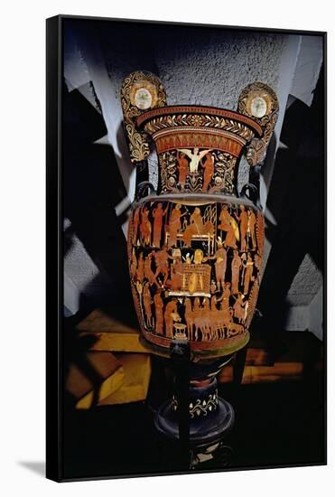 Apulian Red-Figure Volute-Crater Decorated with a Scene of the Sacrifice of Trojan Prisoners-Darius Painter-Framed Stretched Canvas