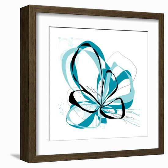 Aqua Bloom 2-Jan Weiss-Framed Art Print