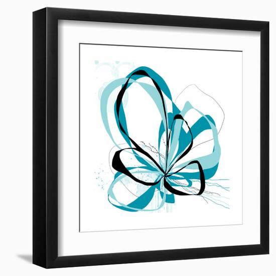 Aqua Bloom 2-Jan Weiss-Framed Art Print