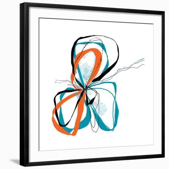 aqua Bloom-Jan Weiss-Framed Art Print