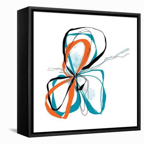 aqua Bloom-Jan Weiss-Framed Stretched Canvas