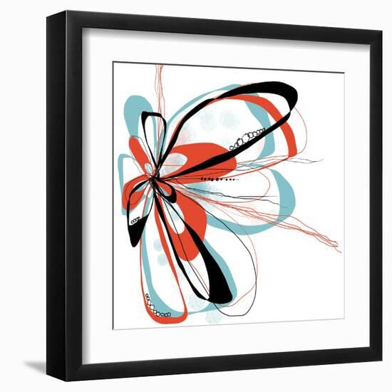 Aqua Bloom-Jan Weiss-Framed Art Print