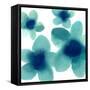 Aqua Blooms I-Hannah Carlson-Framed Stretched Canvas