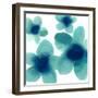 Aqua Blooms I-Hannah Carlson-Framed Art Print