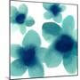 Aqua Blooms I-Hannah Carlson-Mounted Art Print