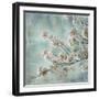 Aqua Blossoms I-John Seba-Framed Art Print