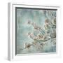 Aqua Blossoms I-John Seba-Framed Art Print
