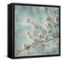Aqua Blossoms I-John Seba-Framed Stretched Canvas