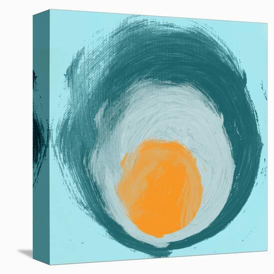 Aqua Blue Orange Elements-Irena Orlov-Stretched Canvas