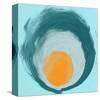 Aqua Blue Orange Elements-Irena Orlov-Stretched Canvas