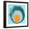 Aqua Blue Orange Elements-Irena Orlov-Framed Art Print