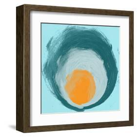 Aqua Blue Orange Elements-Irena Orlov-Framed Art Print