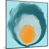 Aqua Blue Orange Elements-Irena Orlov-Mounted Art Print