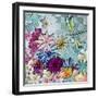 Aqua Brown Background Floral-Megan Aroon Duncanson-Framed Giclee Print