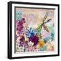 Aqua Brown Background Floral-Megan Aroon Duncanson-Framed Giclee Print