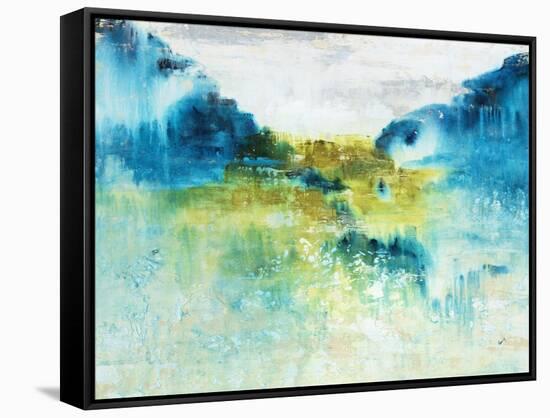 Aqua Cascade-Alexys Henry-Framed Stretched Canvas
