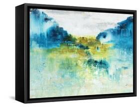 Aqua Cascade-Alexys Henry-Framed Stretched Canvas