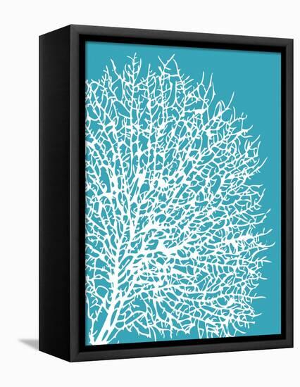 Aqua Coral II-Sabine Berg-Framed Stretched Canvas