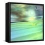 Aqua Dunes-Mindy Sommers-Framed Stretched Canvas