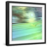 Aqua Dunes-Mindy Sommers-Framed Giclee Print